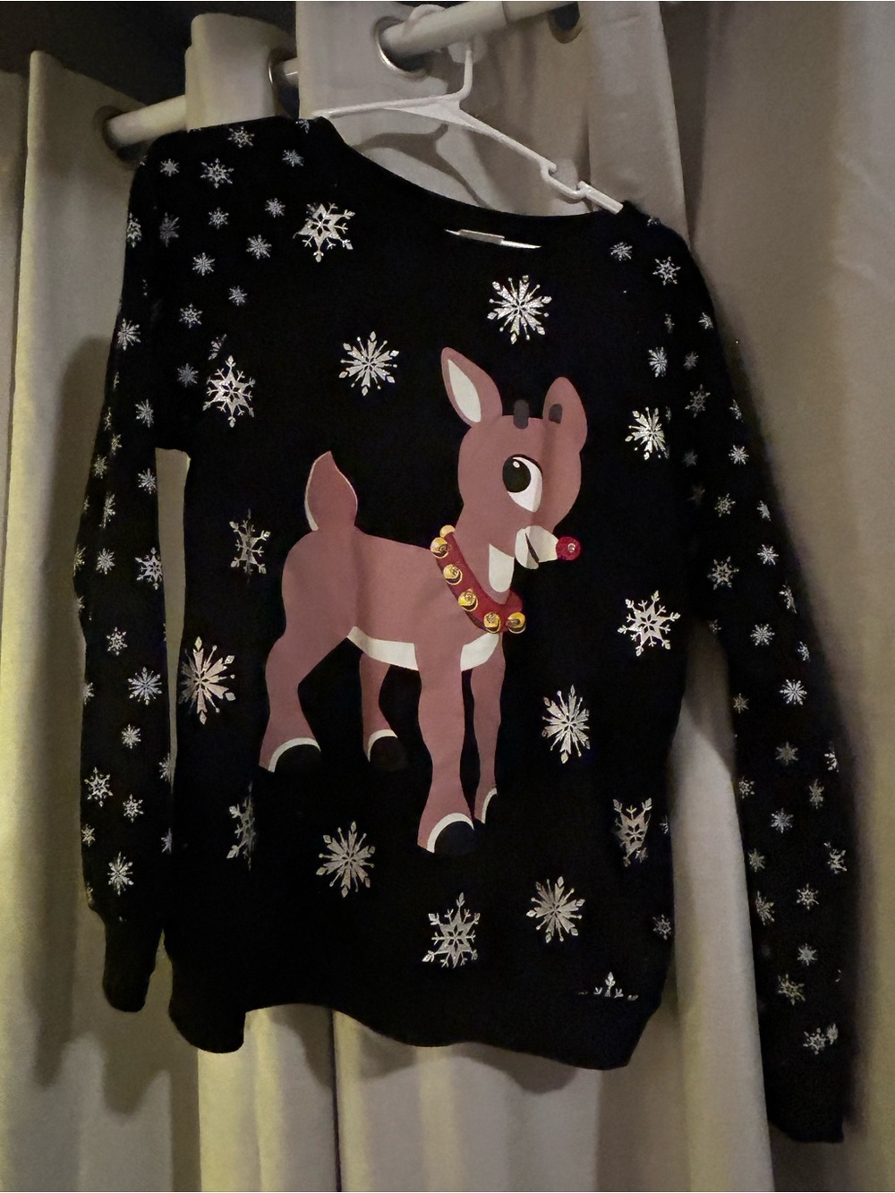 Holiday Reindeer Black Women's Sweater